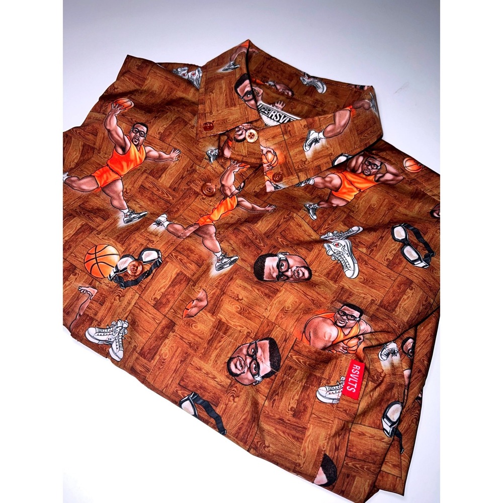 RSVLTS Shirt Mens L Brown Kunuflex Basketball